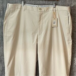 Peter Millar Men’s EB77 Golf Pants 44L Stone Performance Flat Front NWT
